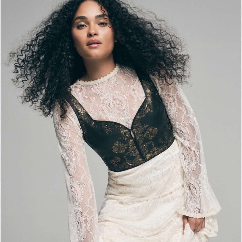 Free People Bell Sleeve Lace Dress